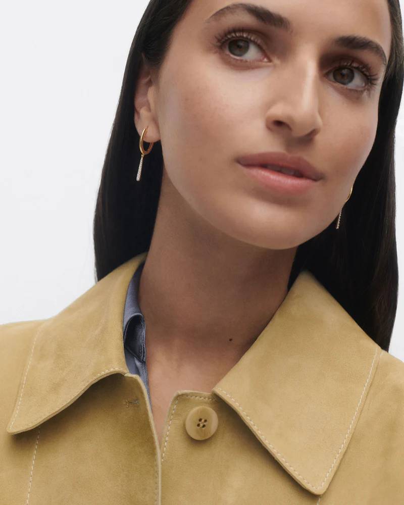 Orecchini Donna PDPaola Argento 925 Dorato Cerchi Zirconi Bianchi AR01-C89-U